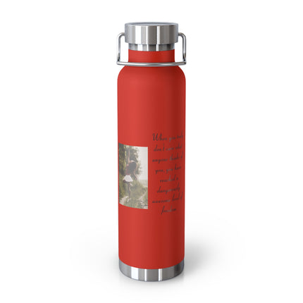 22oz Insulated Bottle with Inspirational Quote – Copper Vacuum Flask
