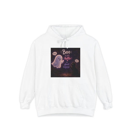 Cute Ghost 'Boo Is Just Hello' Halloween Hoodie