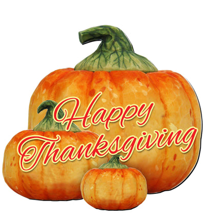 Happy Thanksgiving Pumpkins Halloween Door Decor by G. DeBrekht - Thanksgiving Halloween Decor - 8158414-2GH-4