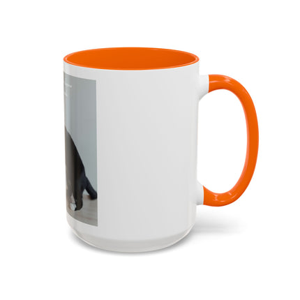 Cat Hug Coffee Mug – "Marriage is an Endless Sleepover" Accent Mug