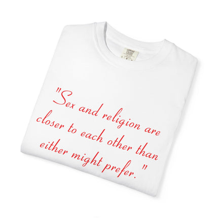 Inspirational Garment-Dyed Unisex T-Shirt - Saint Thomas More Quote
