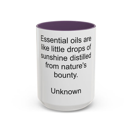 Essential Oils Quote Coffee Mug — “Essential oils are like little drops of sunshine...”