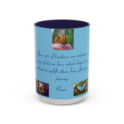 Butterfly Coffee Mug – Rumi Quote – 15oz Ceramic Drinkware
