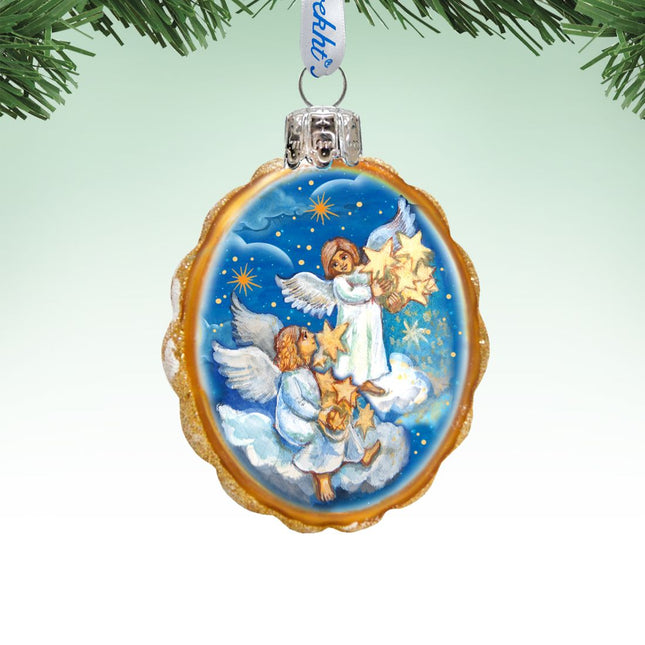 Lighting Stars Angels Mercury Glass Ornament by G. DeBrekht - Nativity Holiday Decor - 773027-0