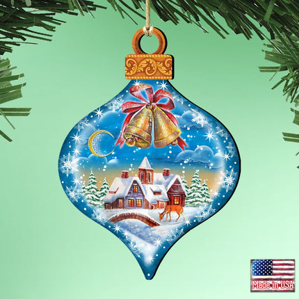 Winter Drop Christmas Wooden Ornaments by G. DeBrekht - Christmas Santa Snowman Decor - 8112182-1