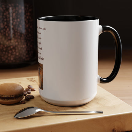 Owl Poem Accent Coffee Mug – Rustic Wildlife Quote Mug (11/15oz)