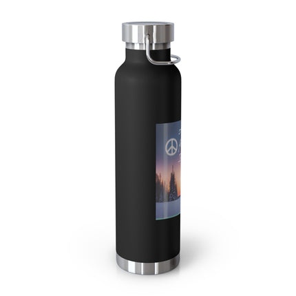 22oz Copper Vacuum Insulated Bottle – "All I Want for Christmas Is Peace"