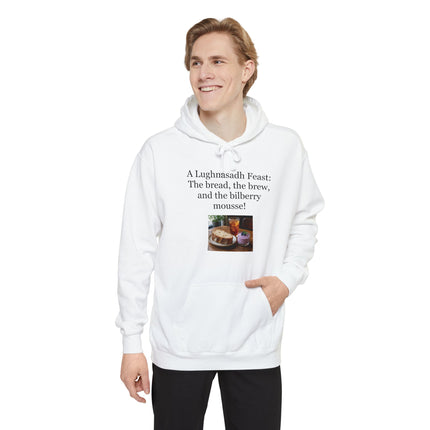 Lughnasadh Feast Hoodie — “A Lughnasadh Feast: The bread, the brew, and the bilberry mousse!”