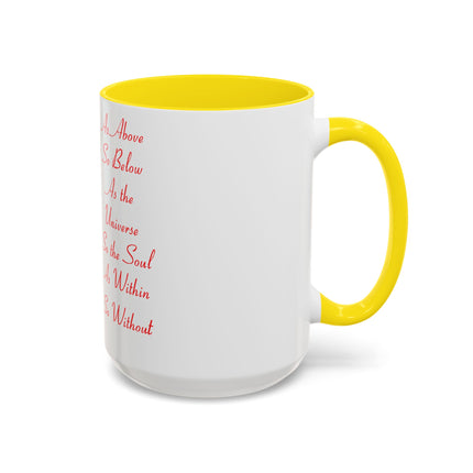 Mystical Accent Mug – “As Above So Below” Wiccan Design, 15oz