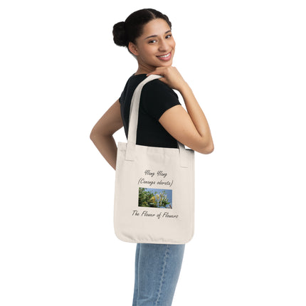 Organic Canvas Tote – Ylang Ylang Floral Design for Everyday Use
