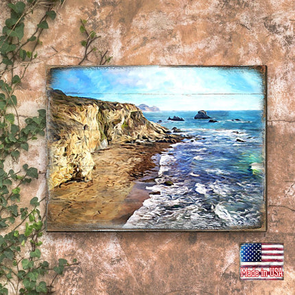 Beach Wood Wooden Coastal Wall Art by Nature Wonders - Coastal Sea-Life Decor - 95272B-1