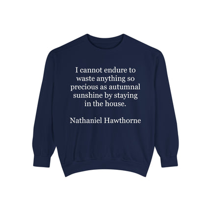 Sweatshirt — Nathaniel Hawthorne Autumn Quote Cozy Pullover