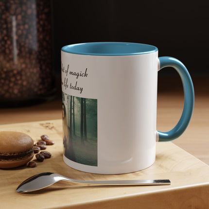 Magick Forest Accent Coffee Mug — "May a little bit of magick float into your life today"