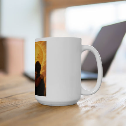 Ceramic Mug – 'Sometimes All You Need Is A Hug' Illustrated Comfort Coffee Cup