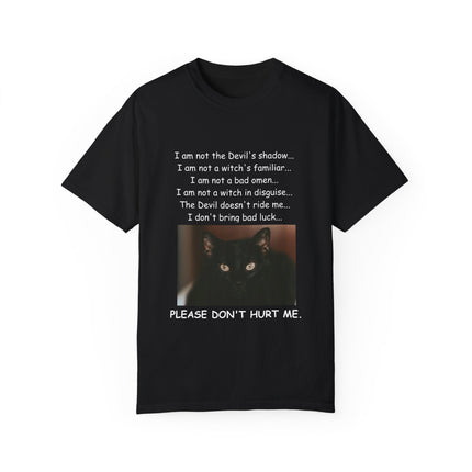 Unisex Cat-Themed T-Shirt – "Please Don't Hurt Me" Design