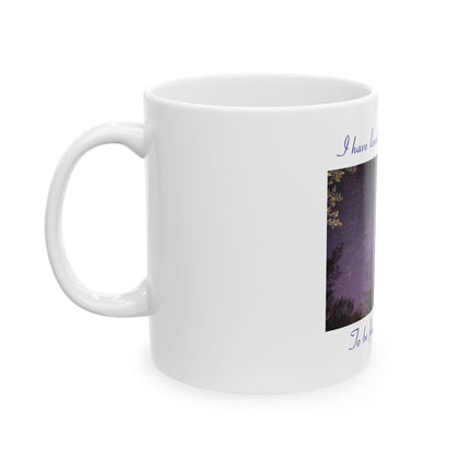Starry Night Quote Mug — "I have loved the stars too fondly" Ceramic Coffee Cup