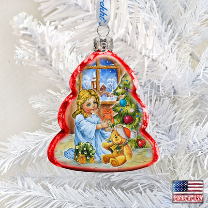Nativity Santa Angel Mercury Glass Ornament by G. DeBrekht - Nativity Holiday Decor - 773016-1