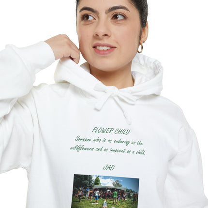 Flower Child Hoodie — 1960s Festival Wildflower Photo Design