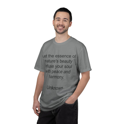 Nature’s Beauty Quote T‑Shirt — "Let the essence of nature's beauty..." Inspirational Graphic Tee