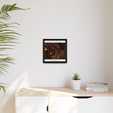 Cacao Brings Me Home Matte Framed Canvas – Cozy Boho Wall Art