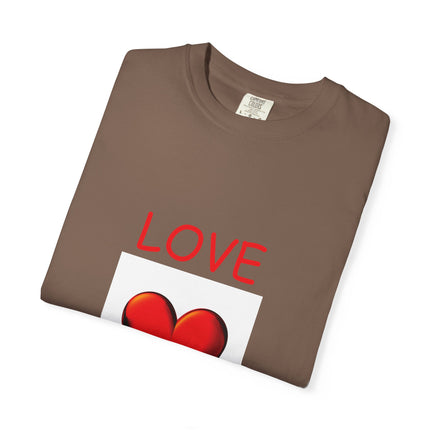 Unisex Love Heals T-Shirt - Garment-Dyed for Comfort and Style