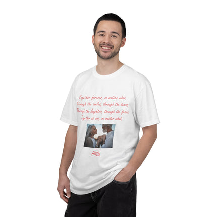 Romantic Photo Quote T-Shirt — "Together forever, no matter what" Couple Tee