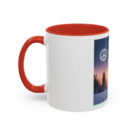 Coffee Mug — "All I Want for Christmas Is Peace" Holiday Peaceful Winter Scene