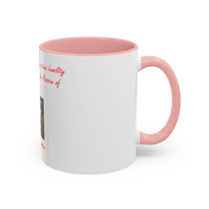 Saint Faustina Coffee Mug — 'Reflect on the Passion of Jesus' Religious Accent Mug
