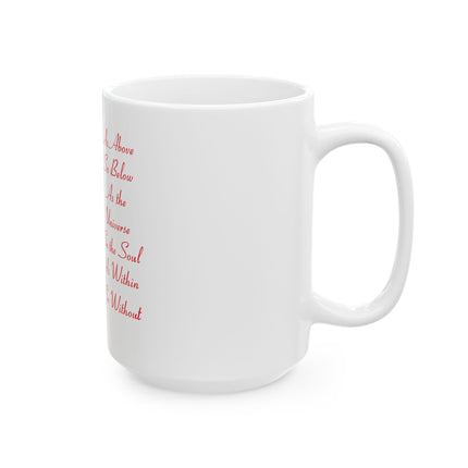 Mystic Forest Witch Ceramic Mug — "As Above, So Below" Spiritual Coffee Cup (11oz/15oz)