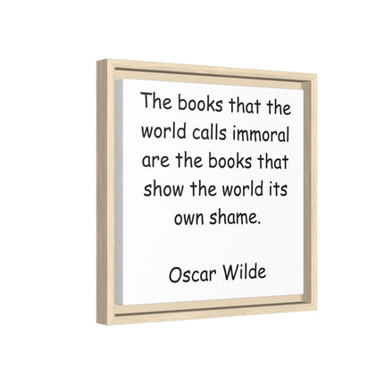 Oscar Wilde Quote Matte Canvas Print — Framed Literary Wall Art
