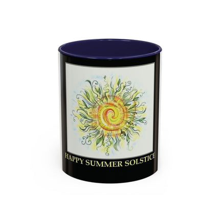 Summer Solstice Mug – 11oz Accent Ceramic Cup with Sunshine Art