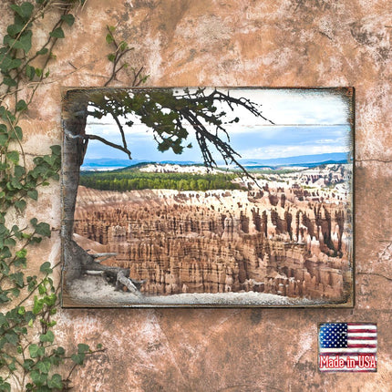 Canyon Tree View Art Wooden Wall Art by Nature Wonders - Nature Wildlife Decor  - 95281B-1