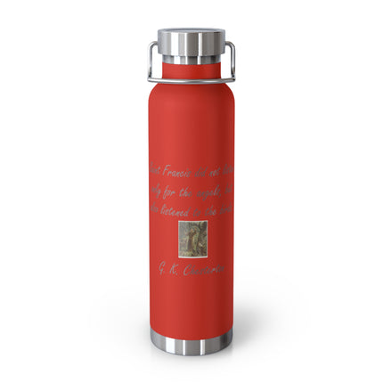 22oz Copper Insulated Bottle – G.K. Chesterton Quote