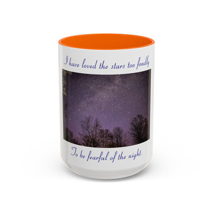 Starry Night Inspirational Coffee Mug – 15oz Accent Cup with Poetic Quote