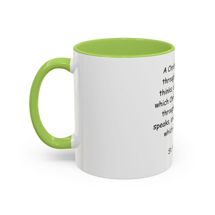 St. Augustine Quote Christian Coffee Mug — Inspirational Faith Message 11/15oz