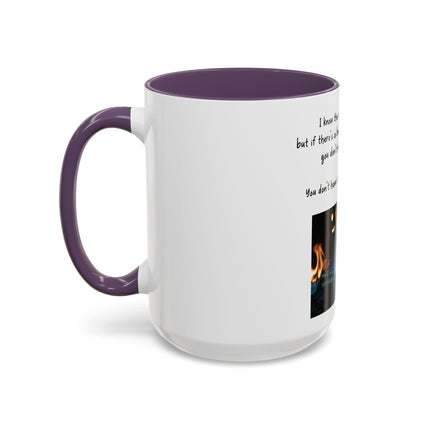 Book Lover Coffee Mug — "You Don’t Have to Burn Down the Library" Accent Mug