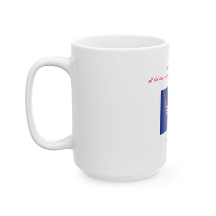 Patriot Quote Ceramic Mug — American Flag & Mark Twain Quote (11oz/15oz)