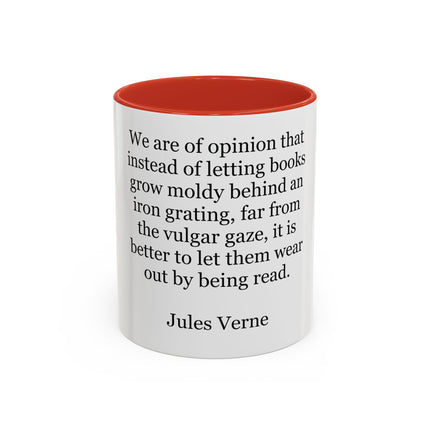 Jules Verne Quote Coffee Mug — Literary Quote Accent Mug (11/15oz)