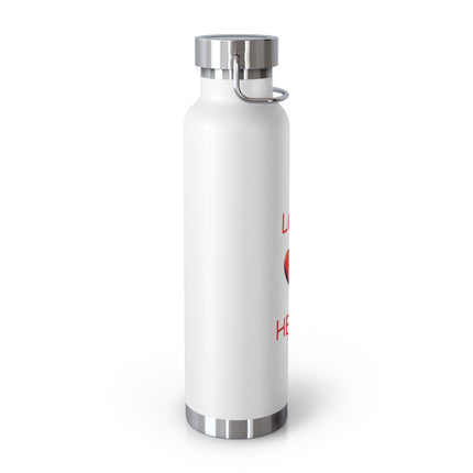 Insulated Bottle — "Love Heals" 22oz Copper Vacuum Water Bottle