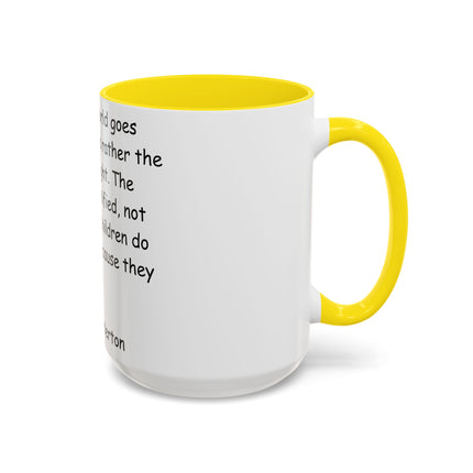 Inspirational Quote Coffee Mug - G.K. Chesterton - Cozy Reflection