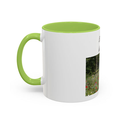 Bloom Wildly Floral Accent Coffee Mug — Inspirational Garden Photo 11/15oz