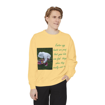 Easter Egg Hunt Sweatshirt - Unisex Garment-Dyed