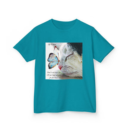 Butterfly Cat Kids Tee – Cute Graphic Shirt for Nature & Joy