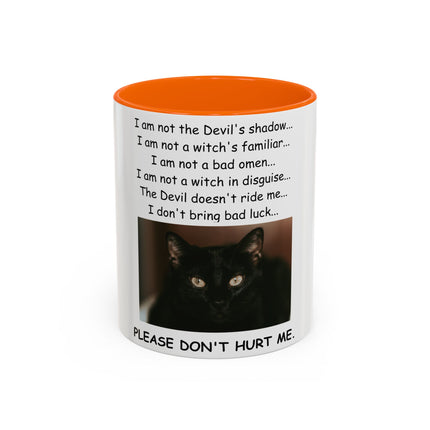 Black Cat Quote Mug – Accent Coffee Cup – 11oz Ceramic