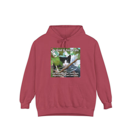 Hoodie — "Be Kind to Feral Cats" Rescue Cat Graphic Hoodie