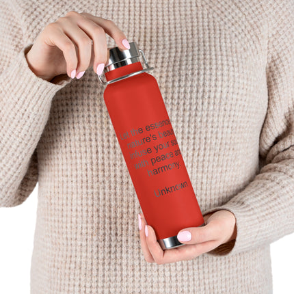 22oz Insulated Bottle — "Let the essence of nature's beauty" Inspirational Quote