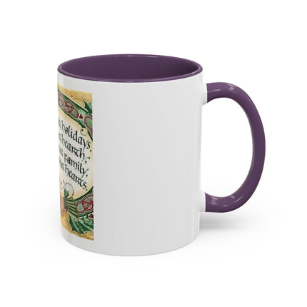 Blessed Be Your Holidays Coffee Mug — Holiday Celtic Greeting Accent Mug (11/15oz)