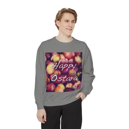 Ostara Sweatshirt – Unisex Garment-Dyed Layer with Egg Motif