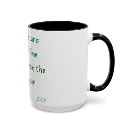 Mother Nature Accent Mug – 15oz Ceramic Cup for Eco Enthusiasts