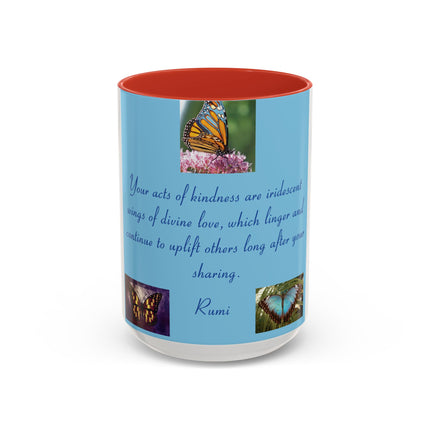 Butterfly Coffee Mug – Rumi Quote – 15oz Ceramic Drinkware